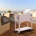 Modern Cooler with Wheels and Handle Outdoor Coolers for Patio and Deck