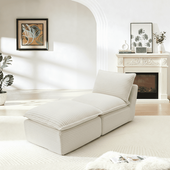 Modern Corduroy Cloud Sofa, Can Be Freely Combined and Has a Comfortable Sitting Experience, Suitable for Modern Living Room Furniture in Homes, Apartments, and Offices