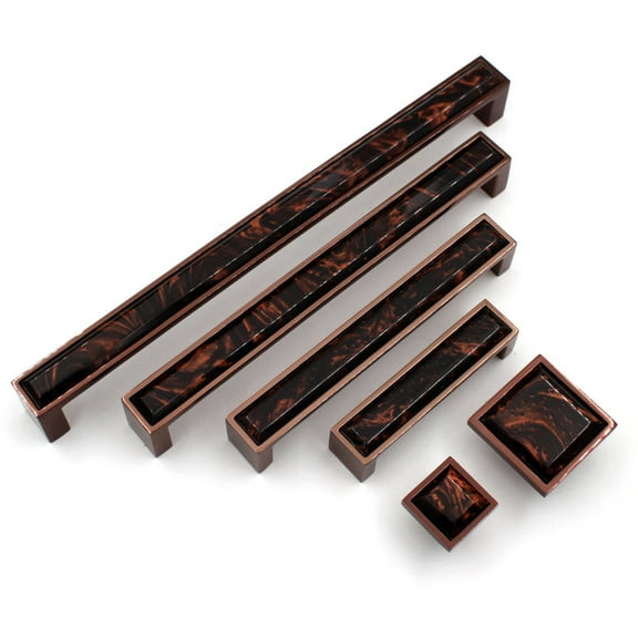 Modern Corian Marble Copper Handles Pulls Cabinet Drawer Dresser Furniture Knob Handle Appliance Pulls - 1 pcs, Size- 4.1 Inch