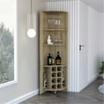 thumbnail image 1 of Modern Corner Bar Cabinet | Ideal for Dining Room Organization with Wine Rack | Particle Board Build | Solves Dining Room Storage Woes, 1 of 7