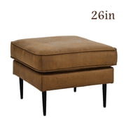 Modern Couch-26in,Fabric Surface/ Upholstered Cushions/Pillows,Seat Sofas&Couches for Living Room Apartment Office, Large-Brown