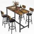 Modern Counter Height Pub Set, 5 Piece Dining Table Set with 4