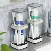 Modern Couple Toothbrush Holder Set, Toothbrush Holder with Gargle Cup, Toothbrush Storage Rack - Minimalist, Easy Cleaning & Drainage, Durable Bathroom Countertop Organizer, Space-Saving Bathroom
