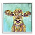 thumbnail image 1 of Modern Cow Farm Animal Portrait Animals & Insects Painting White Framed Art Print Wall Art, 1 of 7