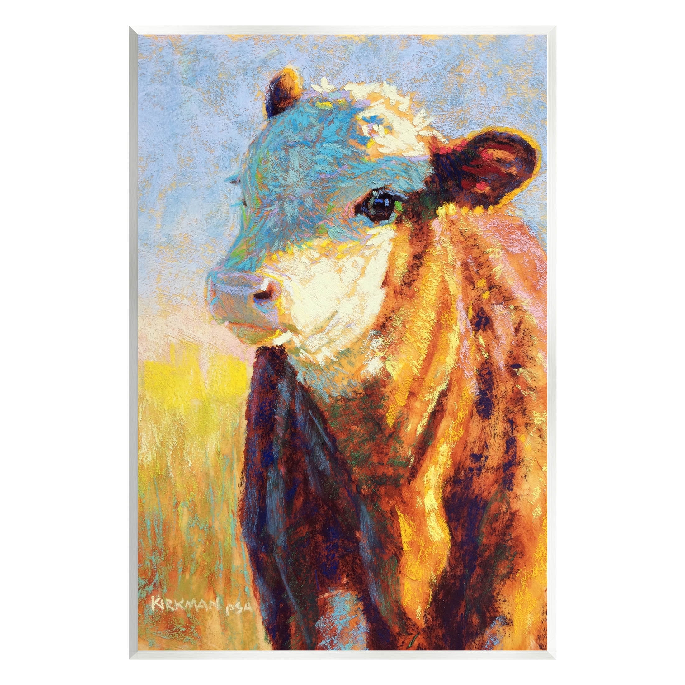 Modern Cow Portrait Impressionism Animals & Insects Painting Unframed Art Print Wall Art