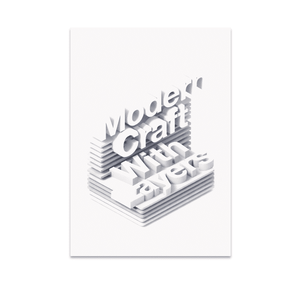 Modern Craft With Layers - 3D Printing Enthusiast - 13x19 Poster Print