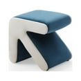 thumbnail image 1 of Modern Creative Arrow Design Ottoman, Upholstered Velvet Sofa Stool Kids Stool Shoe Bench Footrest Footstool Multifaceted Stool Coffee Table, Handicraft Decoration for Living Room Bedroom, Blue, 1 of 5