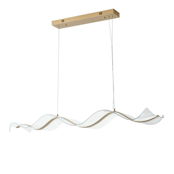 Modern Creative LED Pendant Light Gold Rustic Kitchen Island Chandelier Adjustable Light Fixture for Dining Room