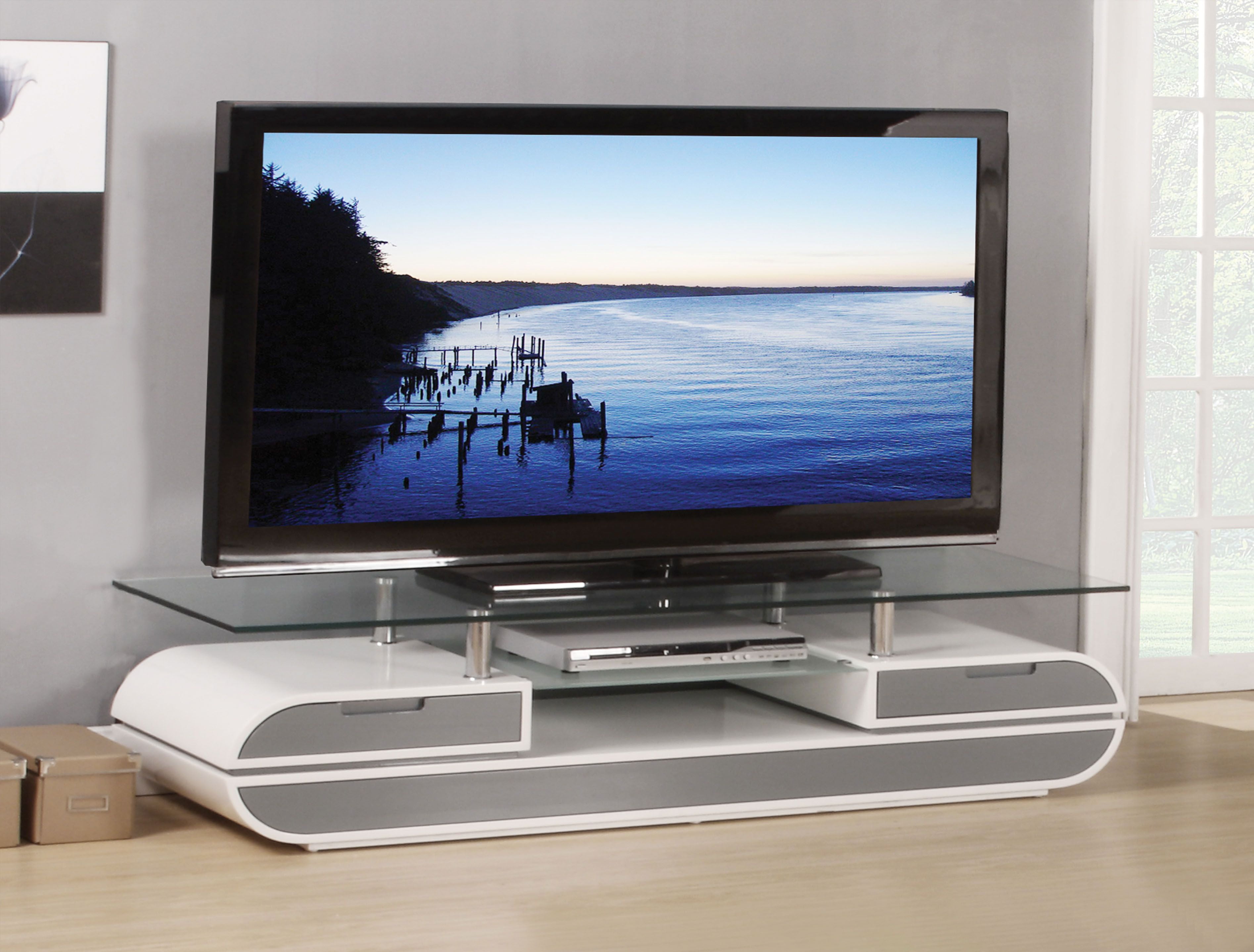 Small glass tv cabinet deals