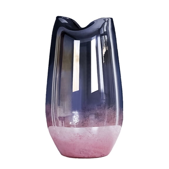 Modern Creative Translucent Pink Glass Vase Living Room Dining Table Vase Home Desktop Decoration Vase