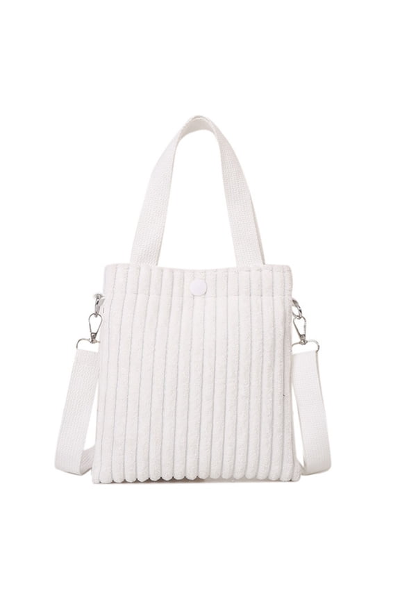 Modern Crossbody Bag Small Square Bag Corduroy Soft Shoulder Handbag for Women