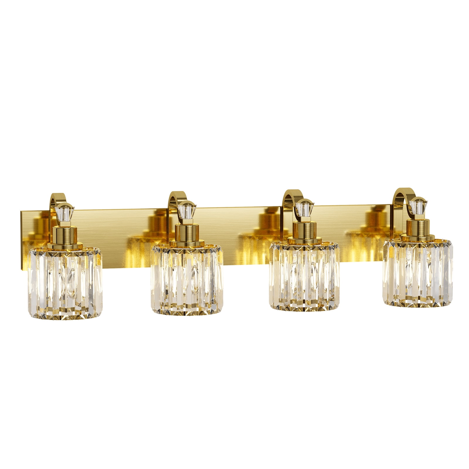 Modern Crystal Bathroom Vanity Lights Gold Bathroom Light Fixtures Crystal Vanity Shower Lights Over Mirror-4 Light