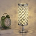 thumbnail image 1 of Modern Crystal Bedside Table Lamp Bedroom Nightstand Desk Lamp Home Decor Silver, 1 of 8