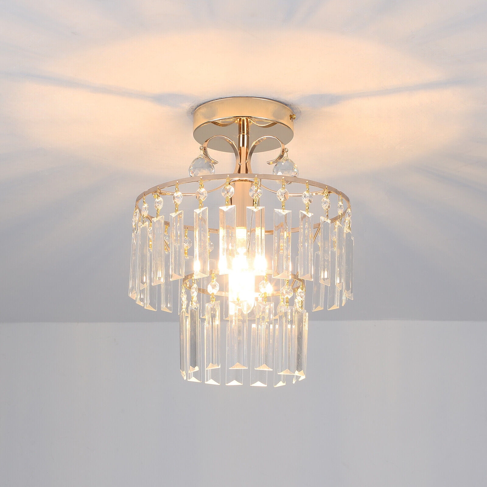 Modern Crystal Ceiling Light Fixture Pendant Lamp Chandelier Lighting 270mm 110V