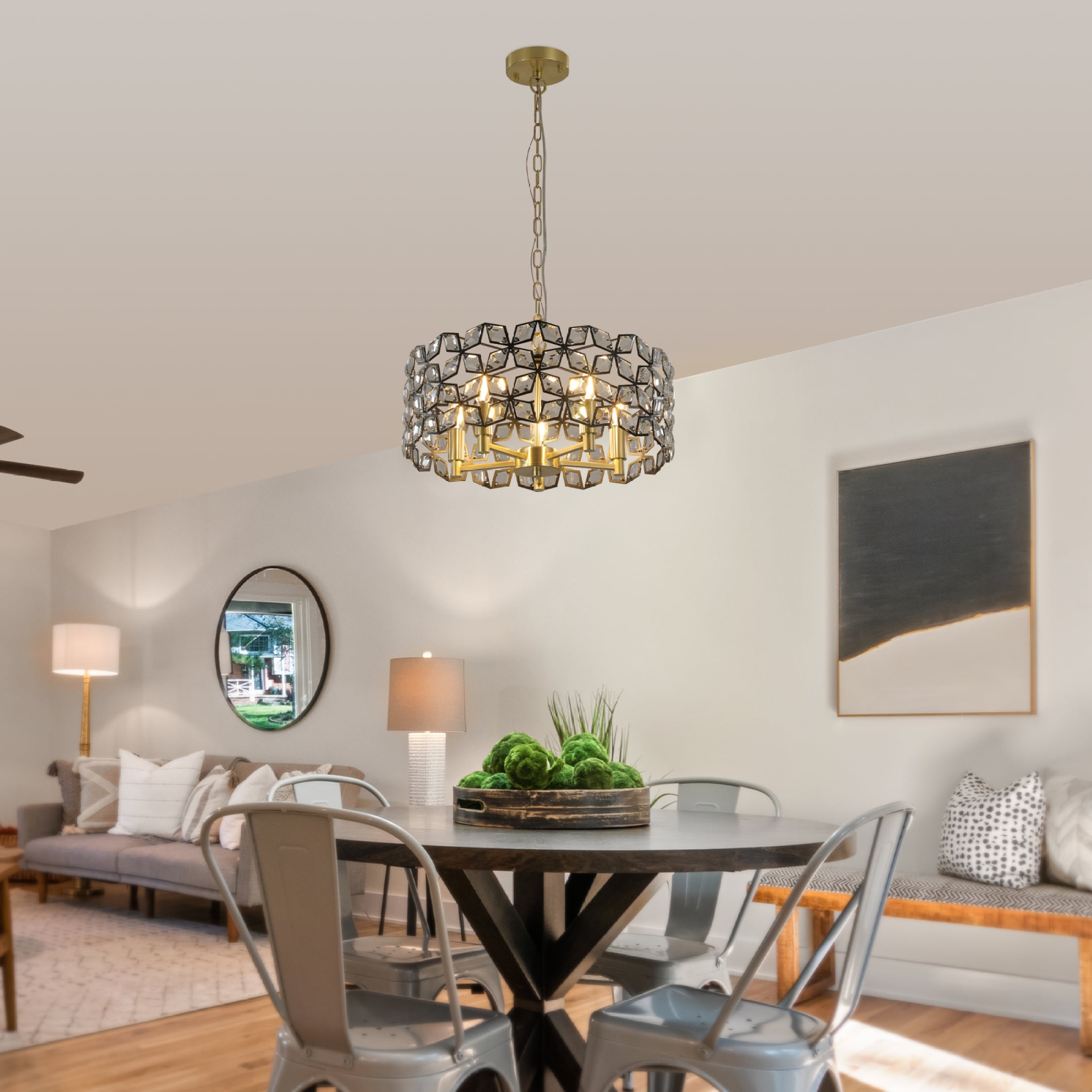 Modern Crystal Chandelier for Living-Room Round Cristal Lamp Luxury ...