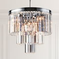 thumbnail image 1 of SIMPOL HOME Modern Crystal 3-Tier Adjustable 7-Light LED Chandelier Pendant Light, 1 of 6