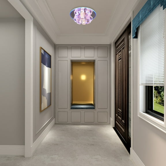 Modern Crystal LED Ceiling Light Fixture Aisle Hallway Pendant Lamp Chandelier For Offices, Dining Rooms