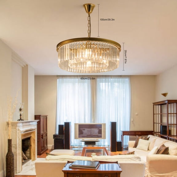 Modern Crystal LED Chandelier Living Room Ceiling Light Pendant Lighting Fixture