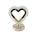 thumbnail image 1 of Modern Crystal LED Heart Table Lamp - 3 Color Temperatures | Dimmable Night Light for Bedroom, Desk, Nursery | Rechargeable & Lightweight Reading Lamp, 1 of 5