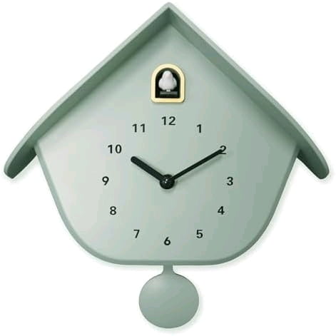 Modern Cuckoo Clocks for Wall Hourly Chiming Coo Coo Clock Volume Adjustable Cookoo Clock Removable Pendulum Christmas Cuckoo Gift Minty Green Pastel Interior Decoration$$Home Decor, Kitchen, & Other