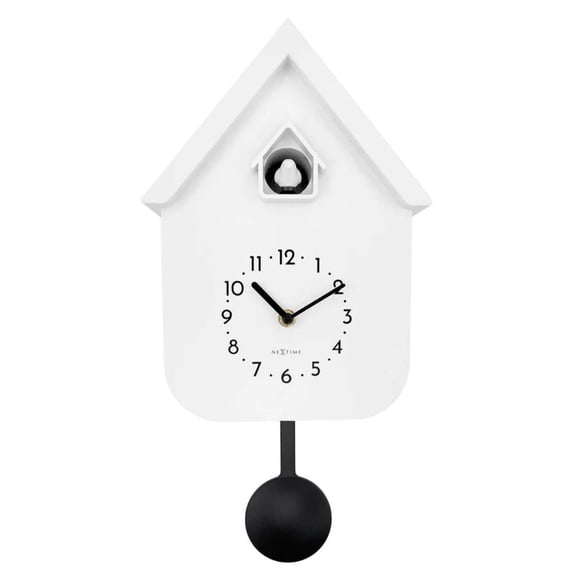 Modern Cuckoo Wall Clock with Night Sensor Pendulum Twitter