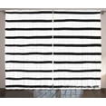 thumbnail image 1 of Ambesonne Art Curtains 2 Panel Set, Minimalist Paintbrush, 108" x 90", Charcoal Grey, 1 of 3