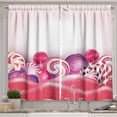 thumbnail image 1 of Modern Curtains 2 Panels Set, Cute Rainbow-Swirl Lollipop Candy Children Yummy Nursery Design, Window Drapes for Living Room Bedroom, 55W X 39L Inches, Purple Pale Pink Dark Coral, by Ambesonne, 1 of 3