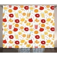 thumbnail image 1 of Ambesonne Orange Curtains 2 Panel Set, Fruits Juice Lemon, 108" x 84", Apricot Ruby, 1 of 3