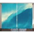 thumbnail image 1 of Ambesonne Modern Curtains 2 Panel Set, Art Cloud Wave, 108" x 63", Blue and White, 1 of 3