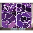 thumbnail image 1 of Ambesonne Modern Curtains 2 Panel Set, Purple Shaded Spirals, 108" x 63", Multicolor, 1 of 3