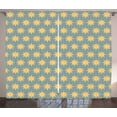thumbnail image 1 of Ambesonne Modern Curtains 2 Panel Set, Starry Night, 108" x 90", Apricot Mustard, 1 of 3
