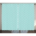 thumbnail image 1 of Ambesonne Modern Curtains 2 Panel Set, Oval Shapes Dots, 108" x 96", Pale Blue White, 1 of 3