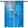 thumbnail image 1 of Modern Curtains 3D Dolphin Seascape Seamless ing Design Valances Living Room Bedroom Adult Essential Curtain, 1 of 6