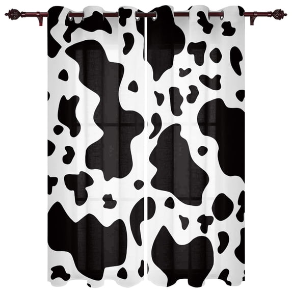 Modern Curtains Graffiti Irregular Cow Spots Seamless ing Design Valances Living Room Bedroom Adult Essential Curtain
