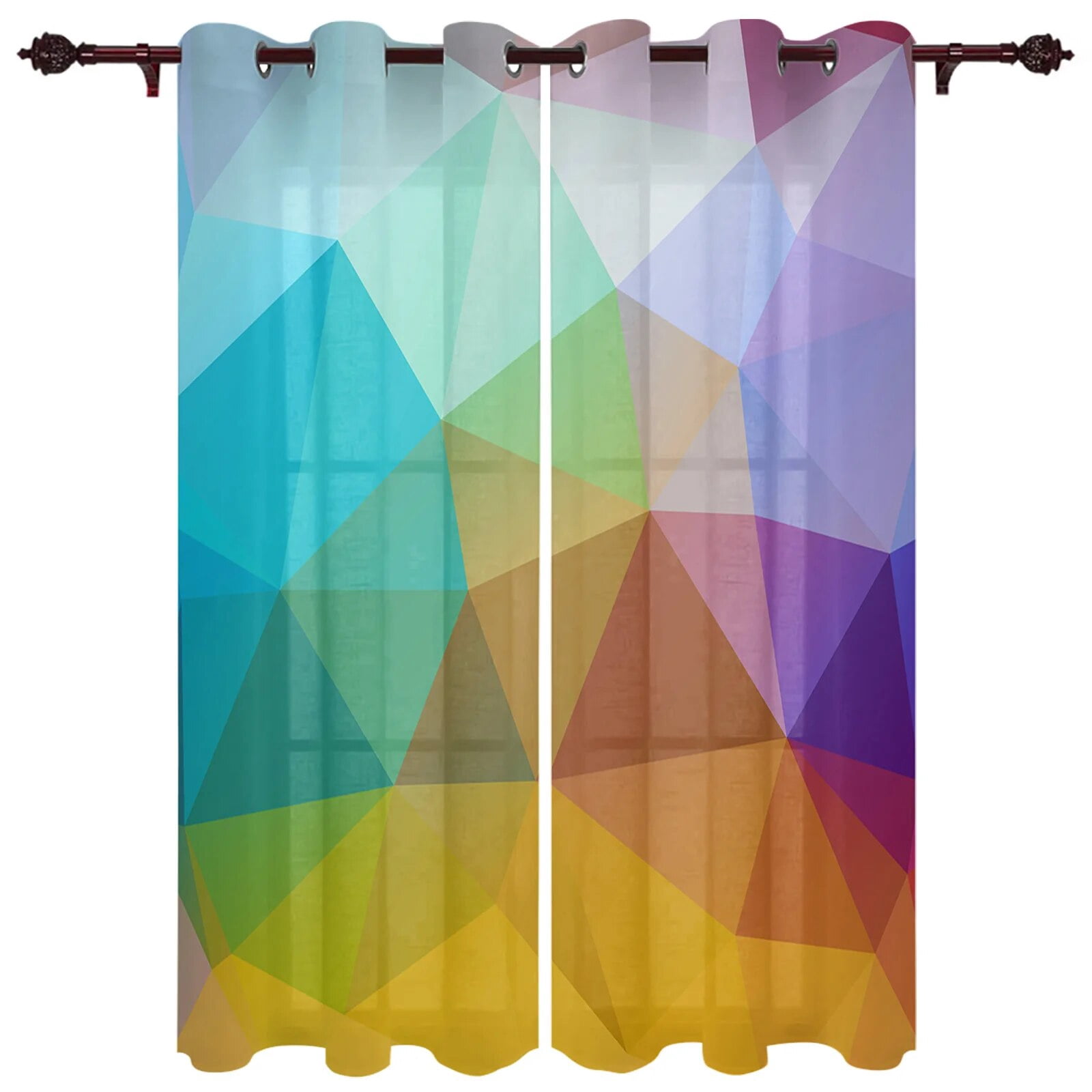 Modern Curtains Rose Watercolor Inkjet Baby Room Bedroom Creative ...