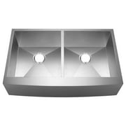 Modern Curved Farmhouse Full Apron Kitchen Sink 33 W x 21 L x 10 D