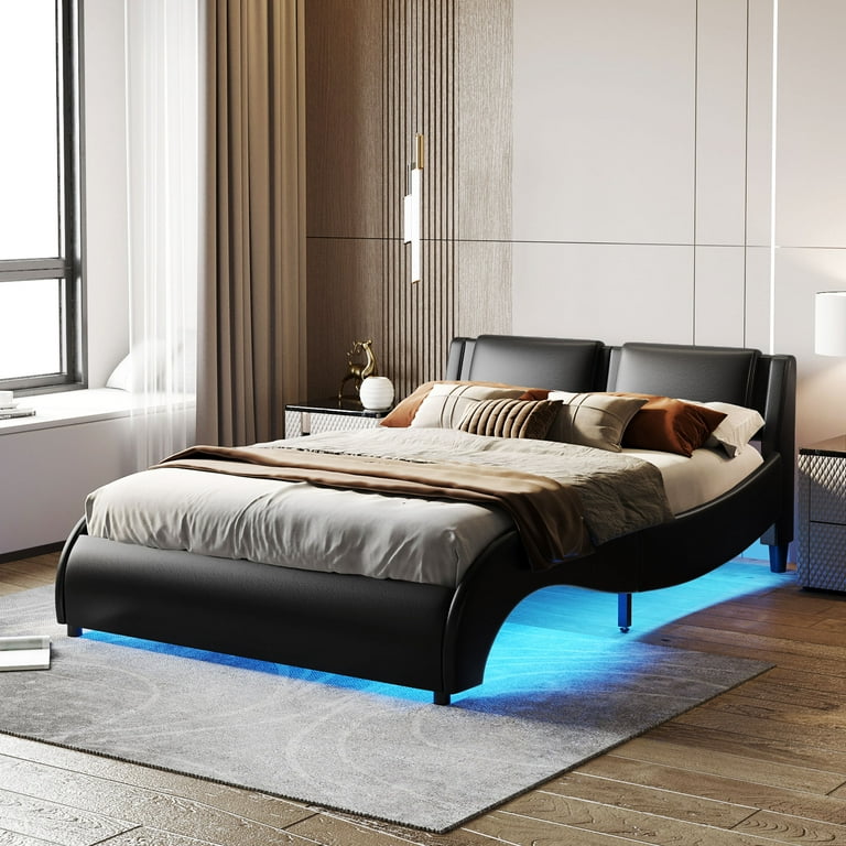 Curved platform bed hot sale frame