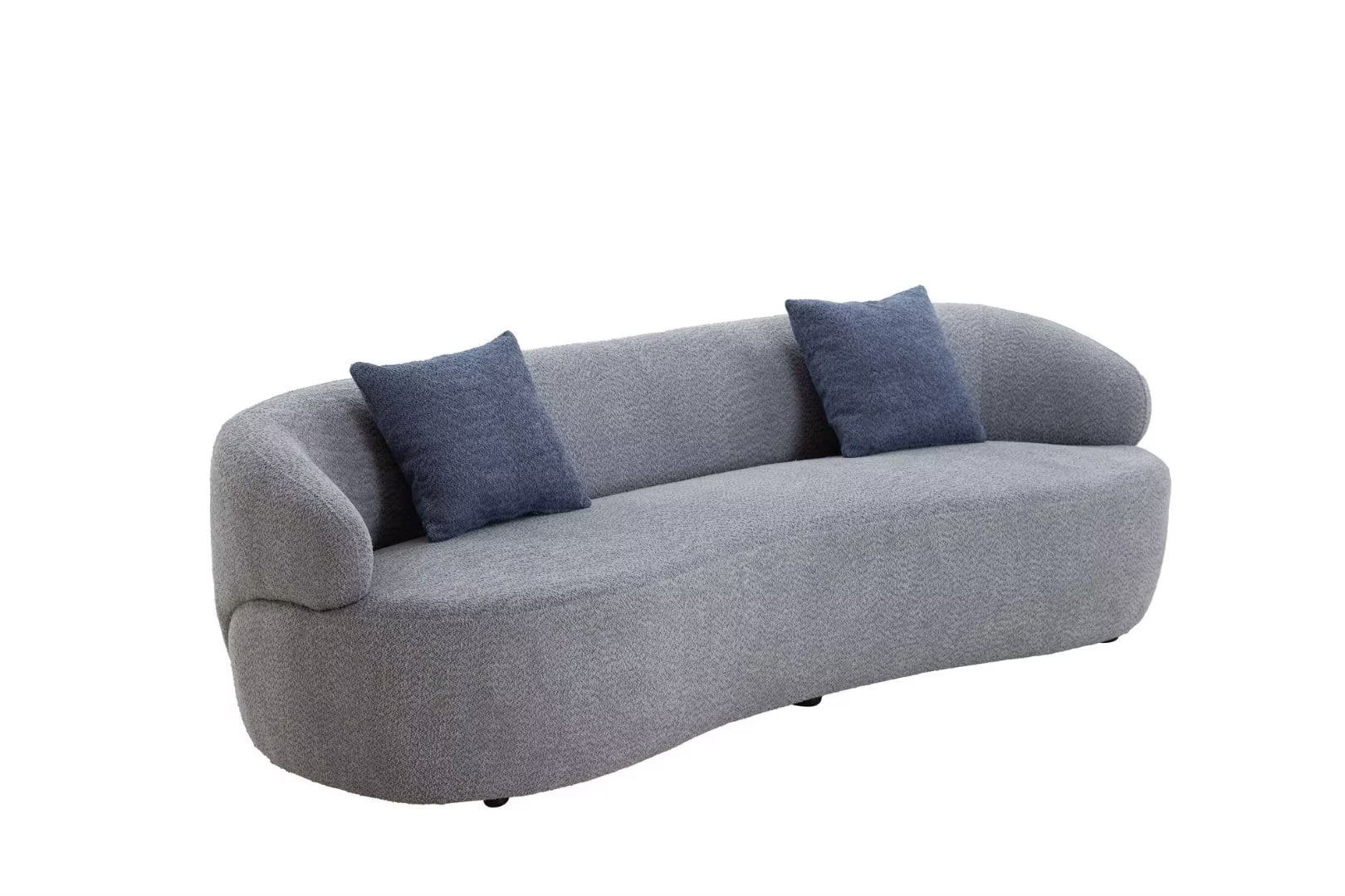 Modern Curved Sofa, Oversized Couch, Mid Century Modern 3 Seater Sofa ...