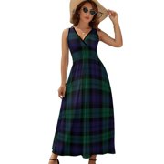 slim fit dress slacks Plus Size Patchwork Plaid Shirt Dress for Women | Button-Down Maxi Statement Dress