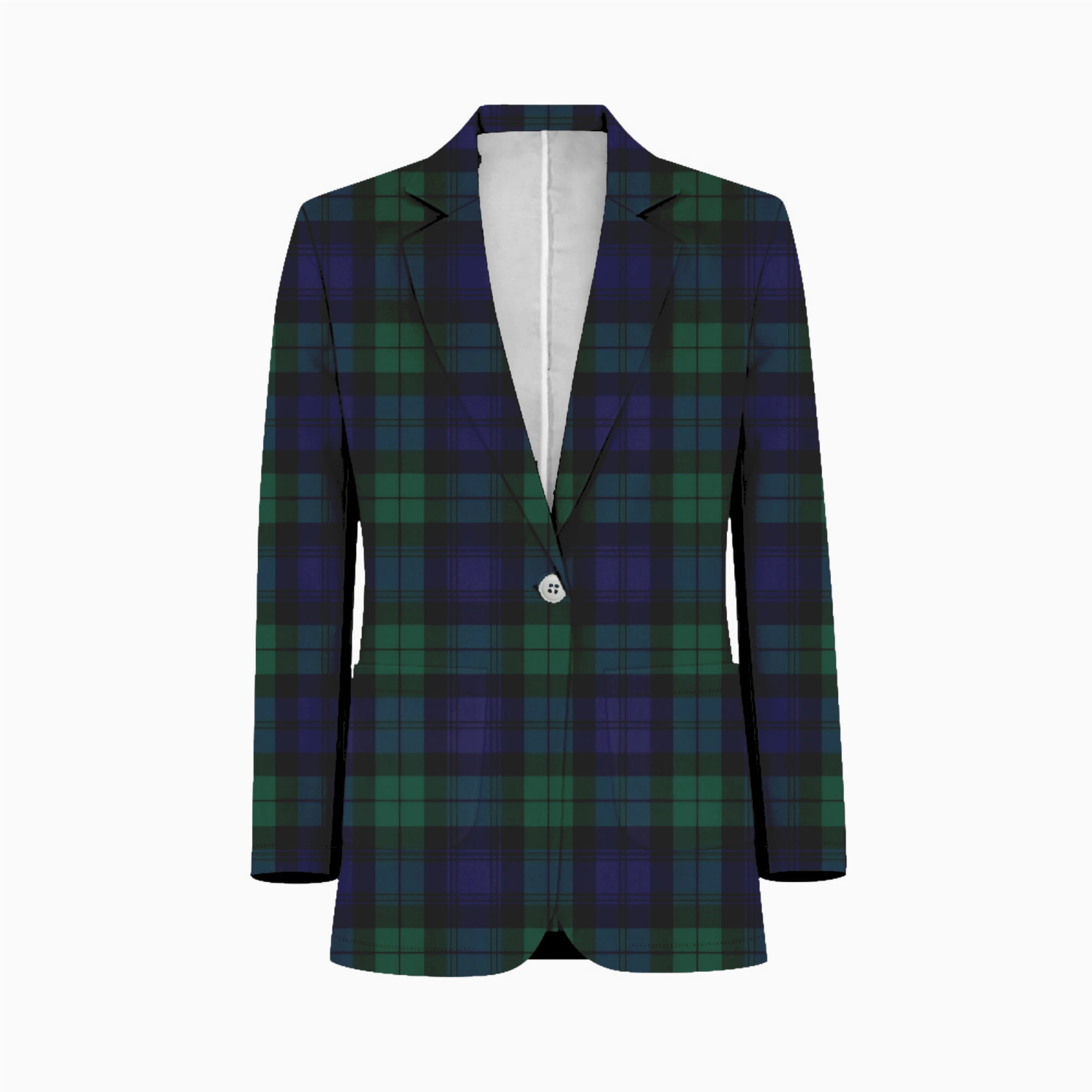 Men's Houndstooth Tweed 3-Piece Suit - Grey & Blue Plaid Vintage Slim Fit Formal Wear