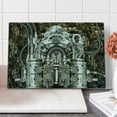 thumbnail image 1 of Modern Cutting Board, 2 Cylinder Engine Engineer Bikes and Cars Lovers Inspired Image Photo, Decorative Tempered Glass Cutting and Serving Board, Large Size, Grey and Dark Brown, by Ambesonne, 1 of 1