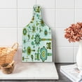 thumbnail image 1 of Modern Cutting Board, Graphic Cartoon Style Shaped Image Birds Florals Trees Geometrical Art Print, Decorative Tempered Glass Cutting and Serving Board, Wine Bottle Shape, Multicolor, by Ambesonne, 1 of 5