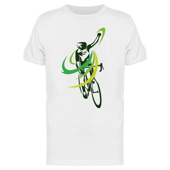 Modern Cycling Athlete Graphic T-Shirt Men -Image by Shutterstock, Male Small