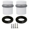 thumbnail image 1 of Design House 2-Pack Modern Cylindrical Floor Mounted Door Stops with Rubber Bumper, White, 1 of 14