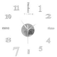 thumbnail image 1 of Modern DIY Large Wall Clock 20 Inch Mirror Surface Silent Movement 3D Sticker Clock Contemporary Numbers Home Office Decor Self- Battery Operated Silver, 1 of 1