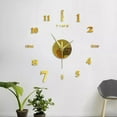 thumbnail image 1 of Modern DIY Large Wall Clock 20 Inch Mirror Surface Silent Movement 3D Sticker Clock Contemporary Numbers Home Office Decor Self- Battery Operated Silver, 1 of 2