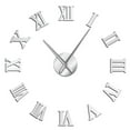 thumbnail image 1 of Modern DIY Large Wall Clock 3D Mirror Surface Sticker Home Decor Art Giant Wall Clock Watch With Roman Numerals Clock(Silver,37inch), 1 of 7