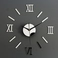 thumbnail image 1 of Modern DIY Wall Sticker Large Wall Clock 3D Mirror Surface Sticker Home Office Decor Decal Silver, 1 of 4