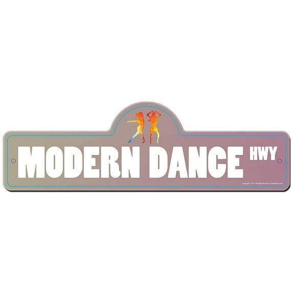 Modern Dance Street Sign | Indoor/Outdoor | Funny Home Décor for Garages, Living Rooms, Bedroom, Offices | SignMission personalized gift