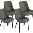 thumbnail image 1 of Modern Dark Grey Faux Leather Dining Chairs / Blend Easily into Any Interior, 1 of 5